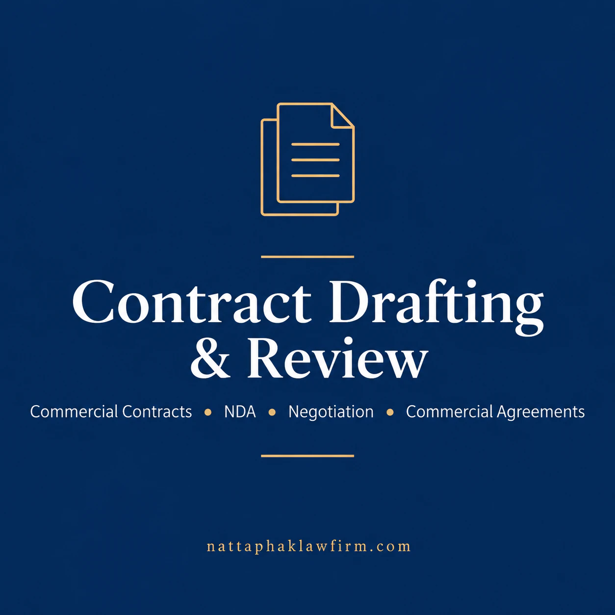 Contract drafting and review — Nattaphak Law Firm