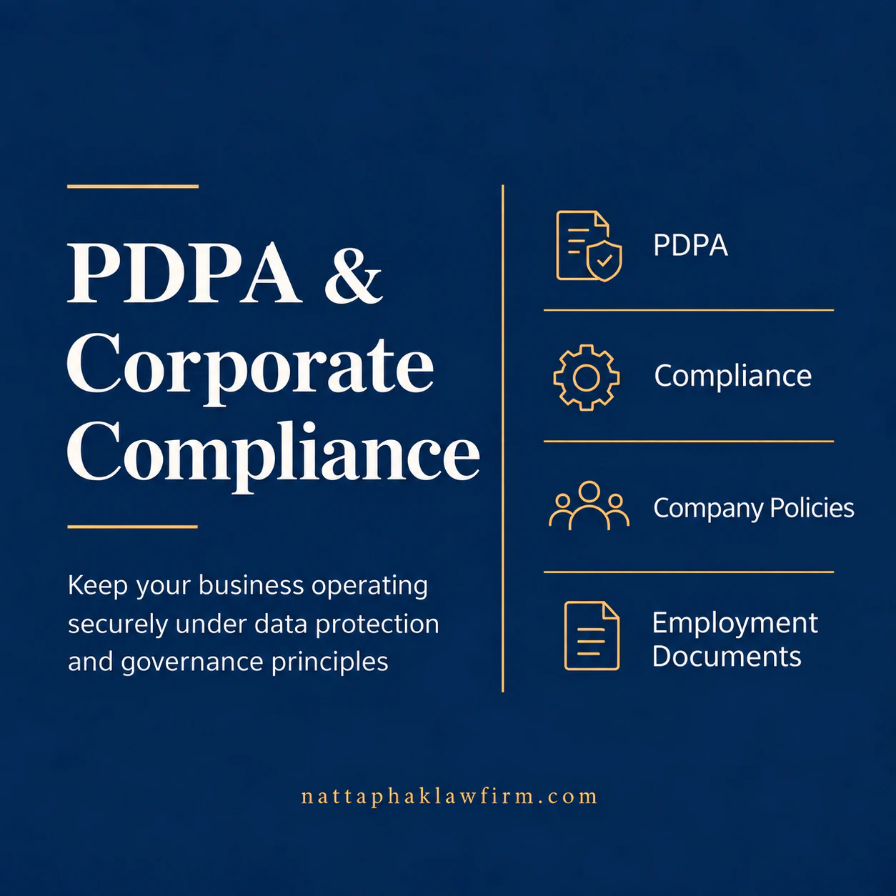 PDPA and corporate compliance — Nattaphak Law Firm