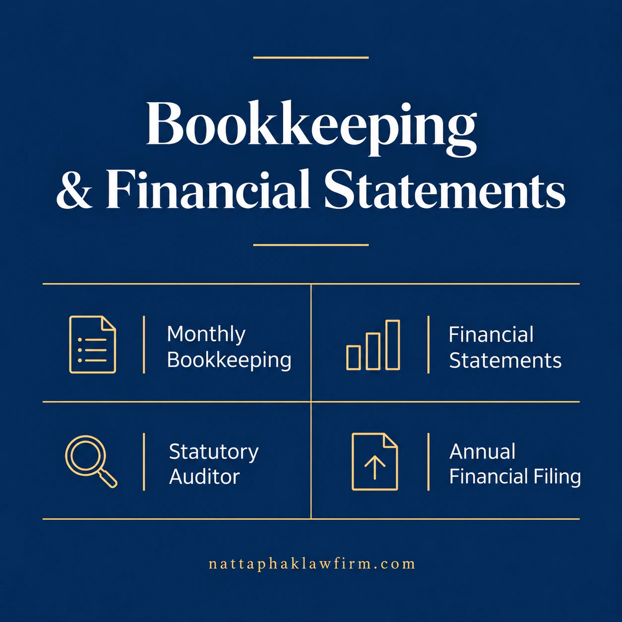 Bookkeeping and financial statements — Nattaphak Law Firm