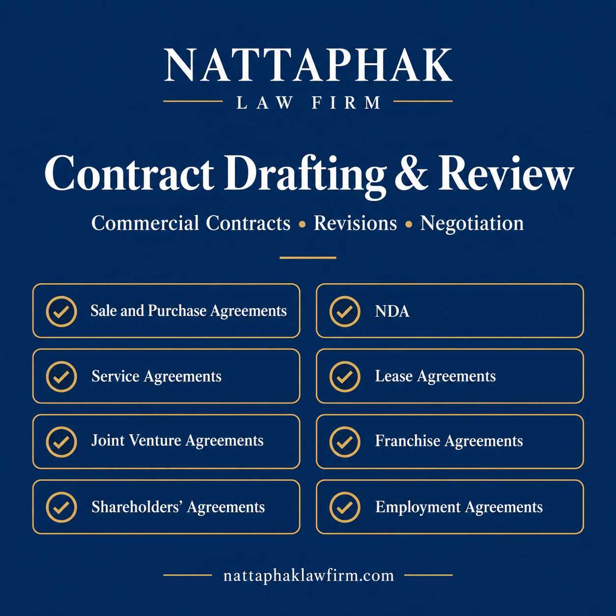 Contract drafting and review — Nattaphak Law Firm